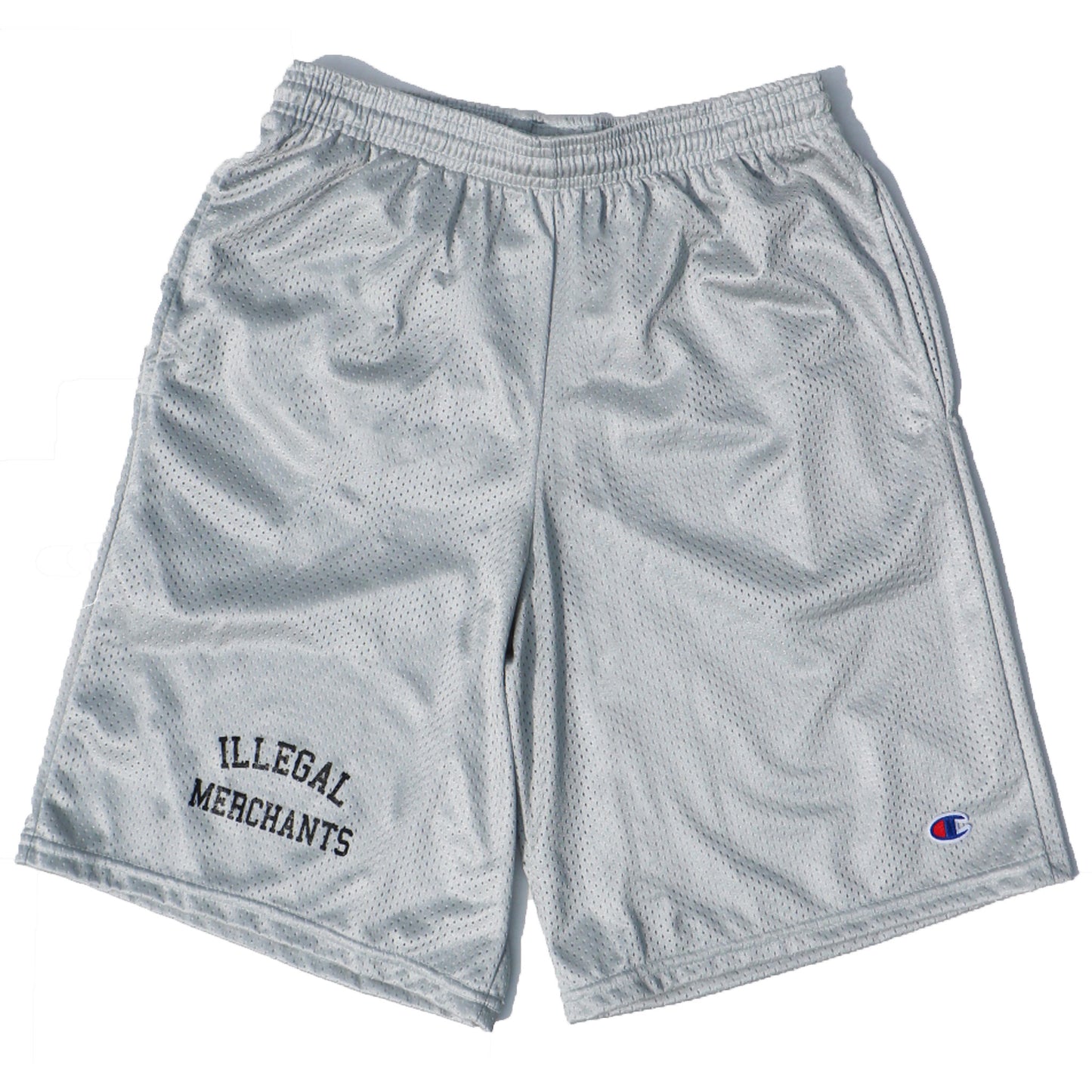 Unisex V4 Illegal Merchants Silver Mesh Champion Shorts