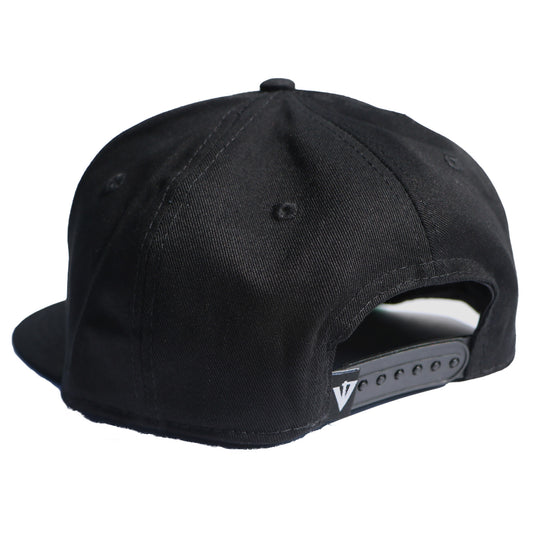 Unisex V4 Illegal Merchants Embroidered Black Snapback Hat Back