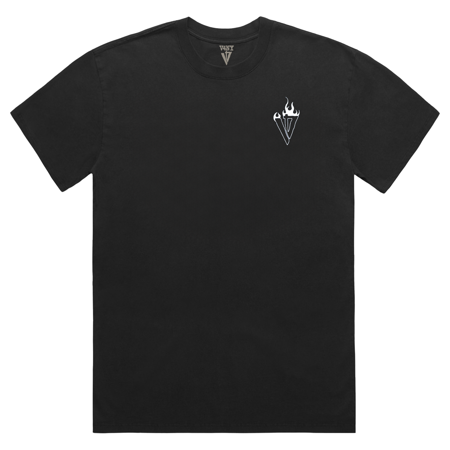 V4NY Made Men Burning Benz Black Tee