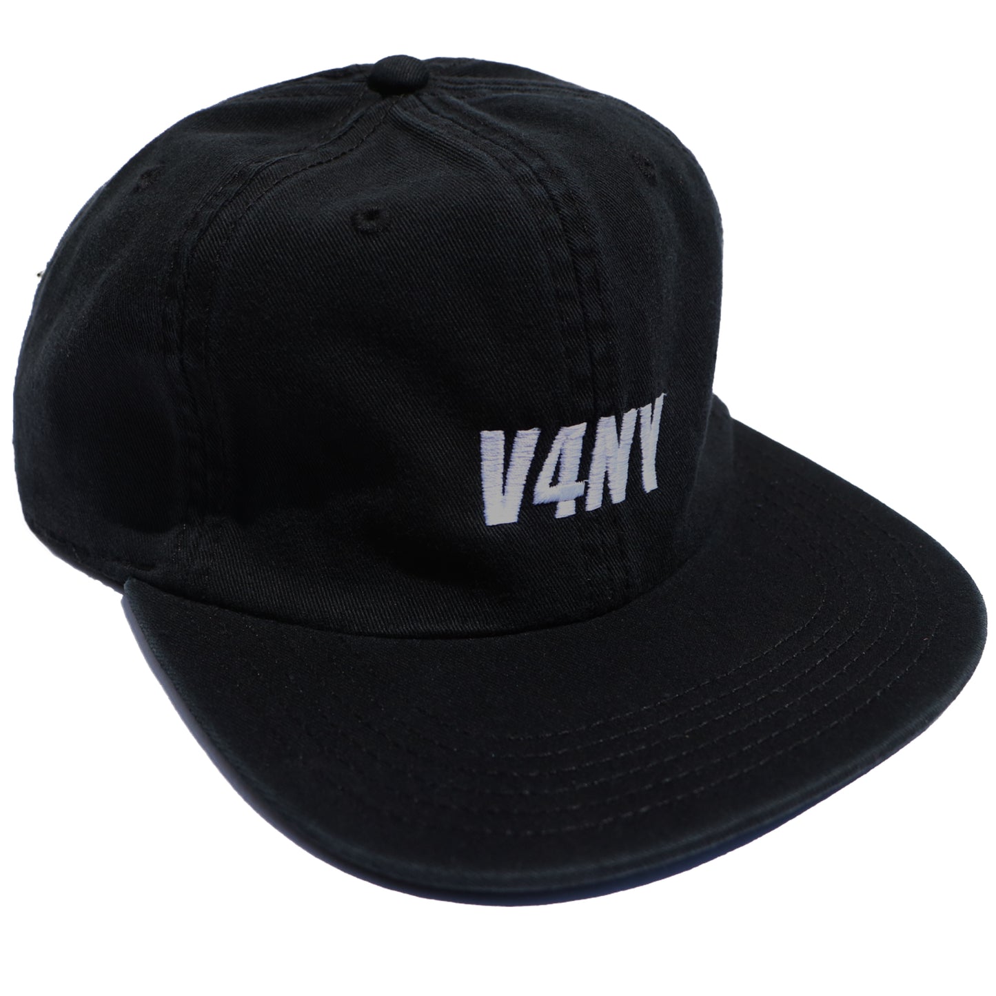 Unisex V4NY Bold Italic Embroidered Strapback Free Max B Black Hat