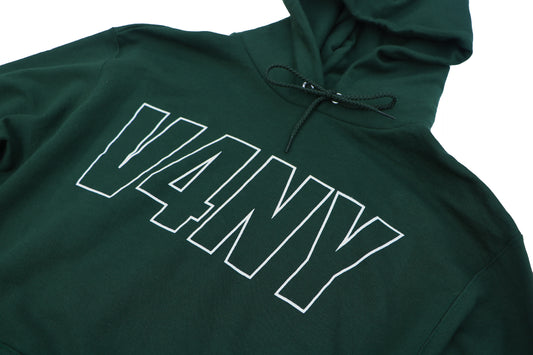 Unisex V4NY Outline Screen Print Graphic Green Hoodie