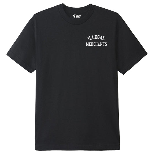 Unisex Black T-Shirt V4NY Illegal Merchants Graphic