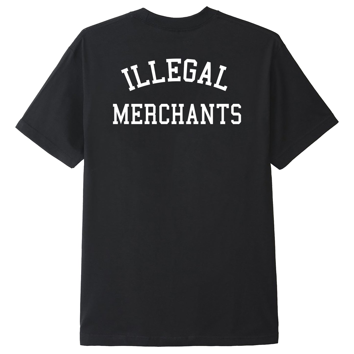 Unisex Black T-Shirt V4NY Illegal Merchants Graphic