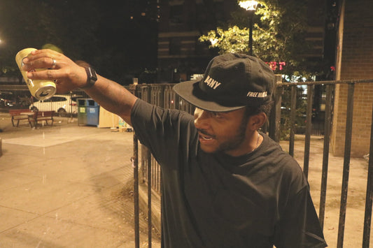 Model wearing Limited Edition V4NY Free Max B Hat in NYC