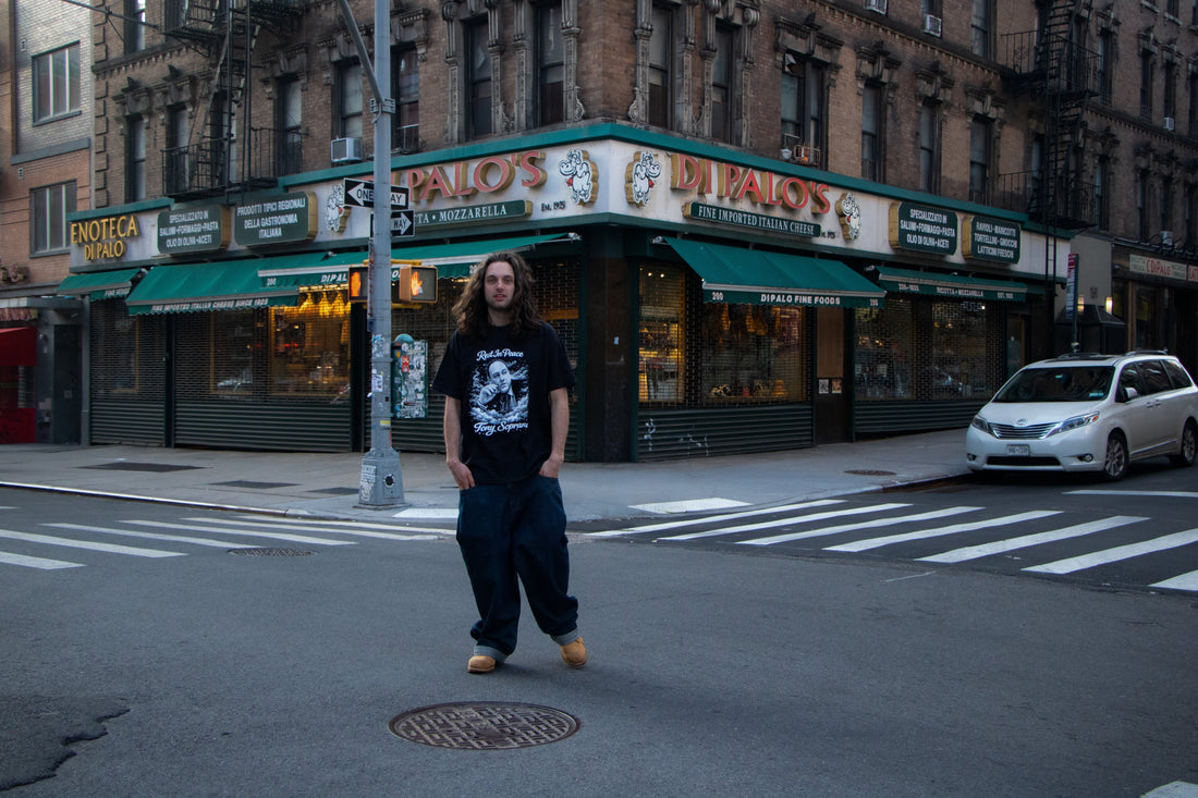 RIP Tony Soprano T-shirt New York streetwear lookbook Little Italy, NYC
