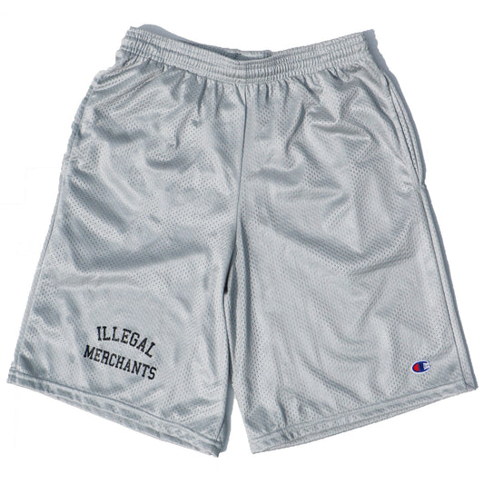 Unisex V4 Illegal Merchants Silver Mesh Champion Shorts