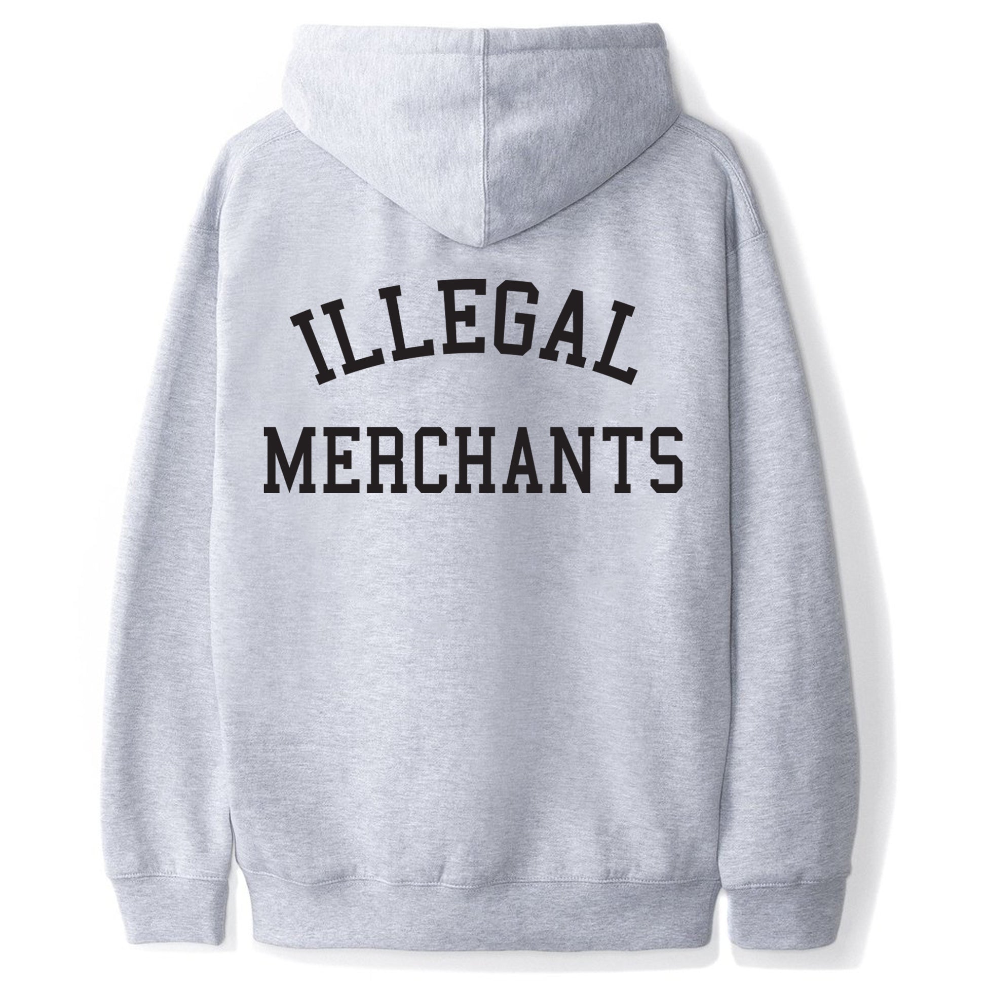Unisex V4 Illegal Merchants Graphic Grey Hoodie