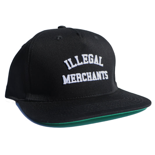 Unisex V4 Illegal Merchants Embroidered Black Snapback Hat