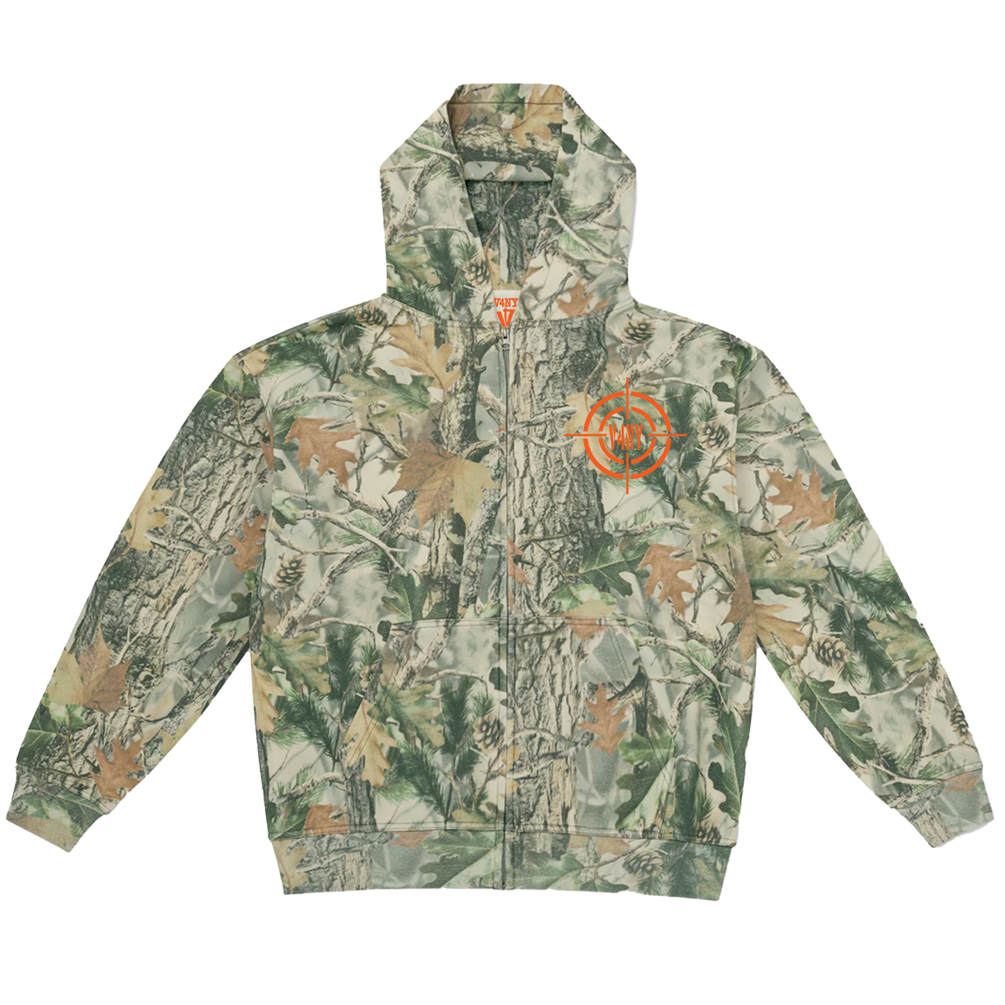 V4NY CROSSHAIR VINTAGE CAMO ZIP HOODIE