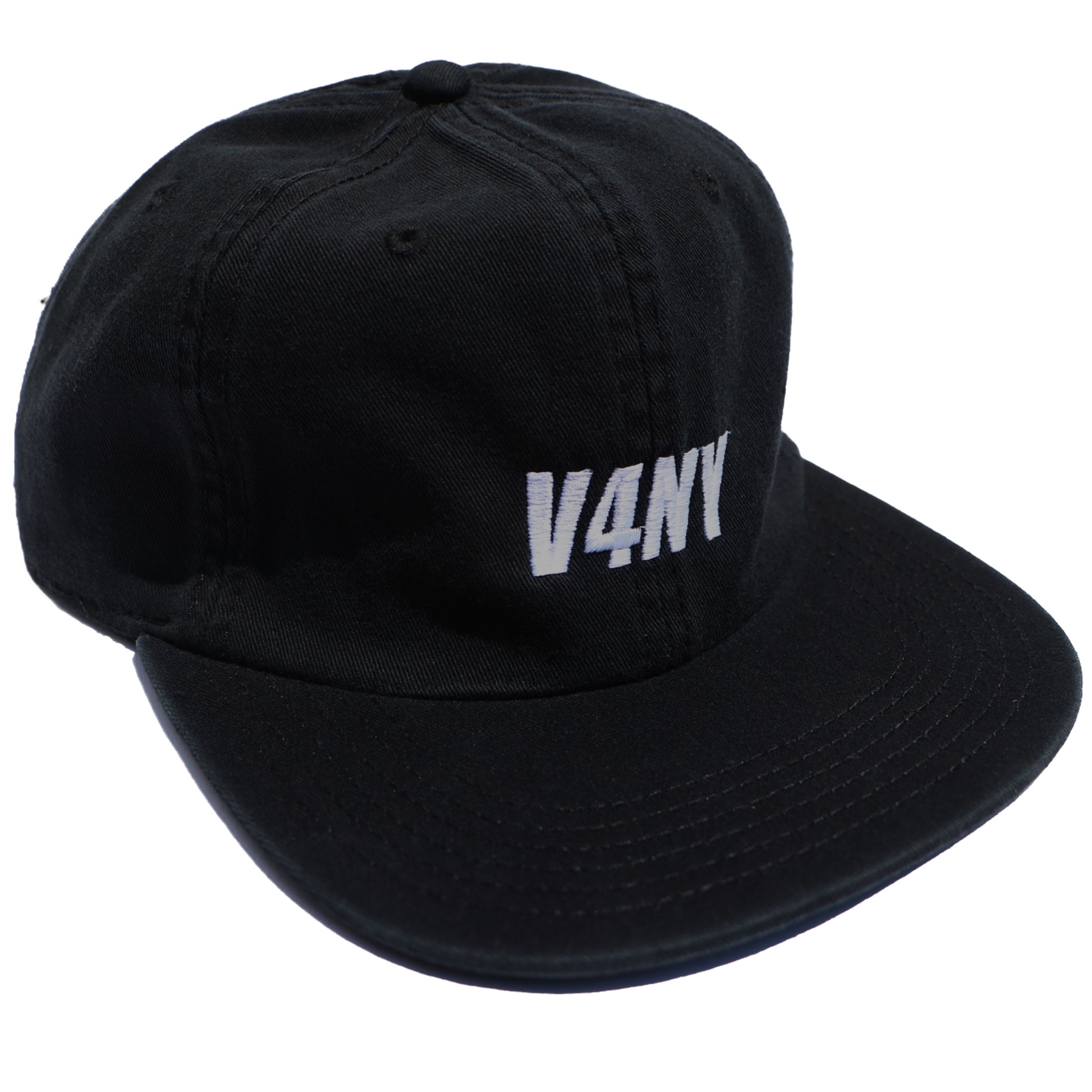 Unisex V4NY Bold Italic Embroidered Strapback Free Max B Black Hat 