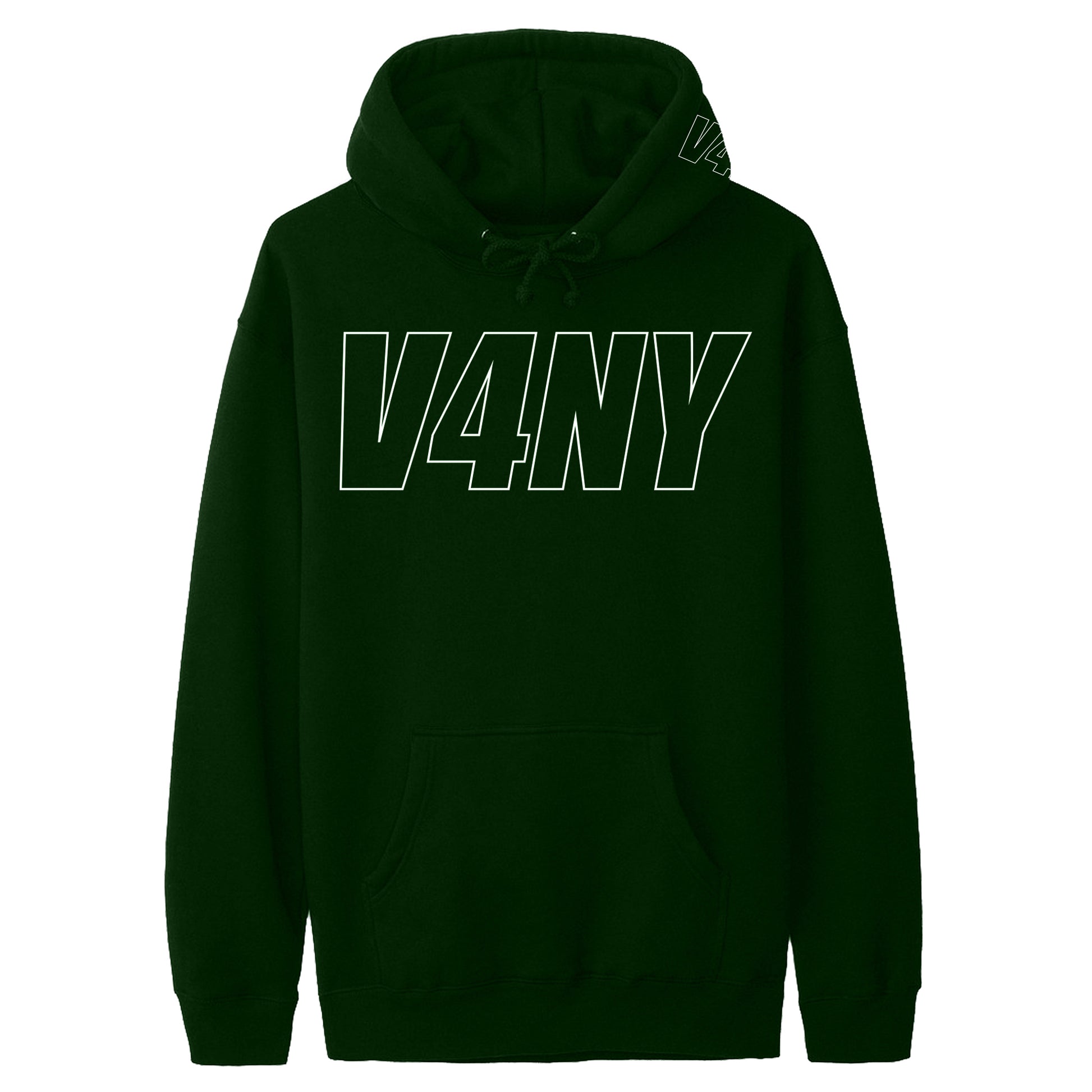 Unisex V4NY Outline Graphic Green Hoodie