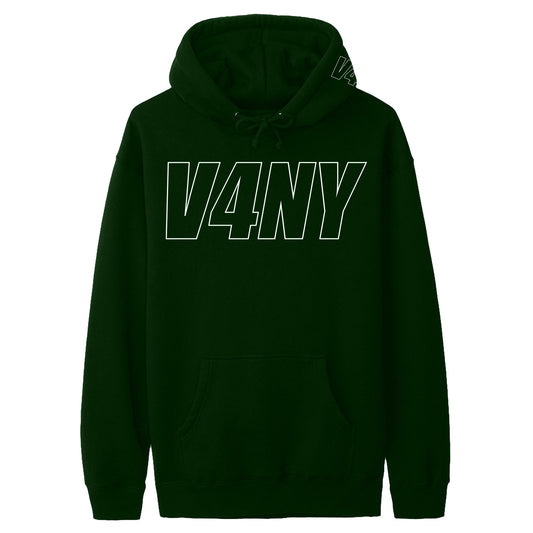 Unisex V4NY Outline Graphic Green Hoodie