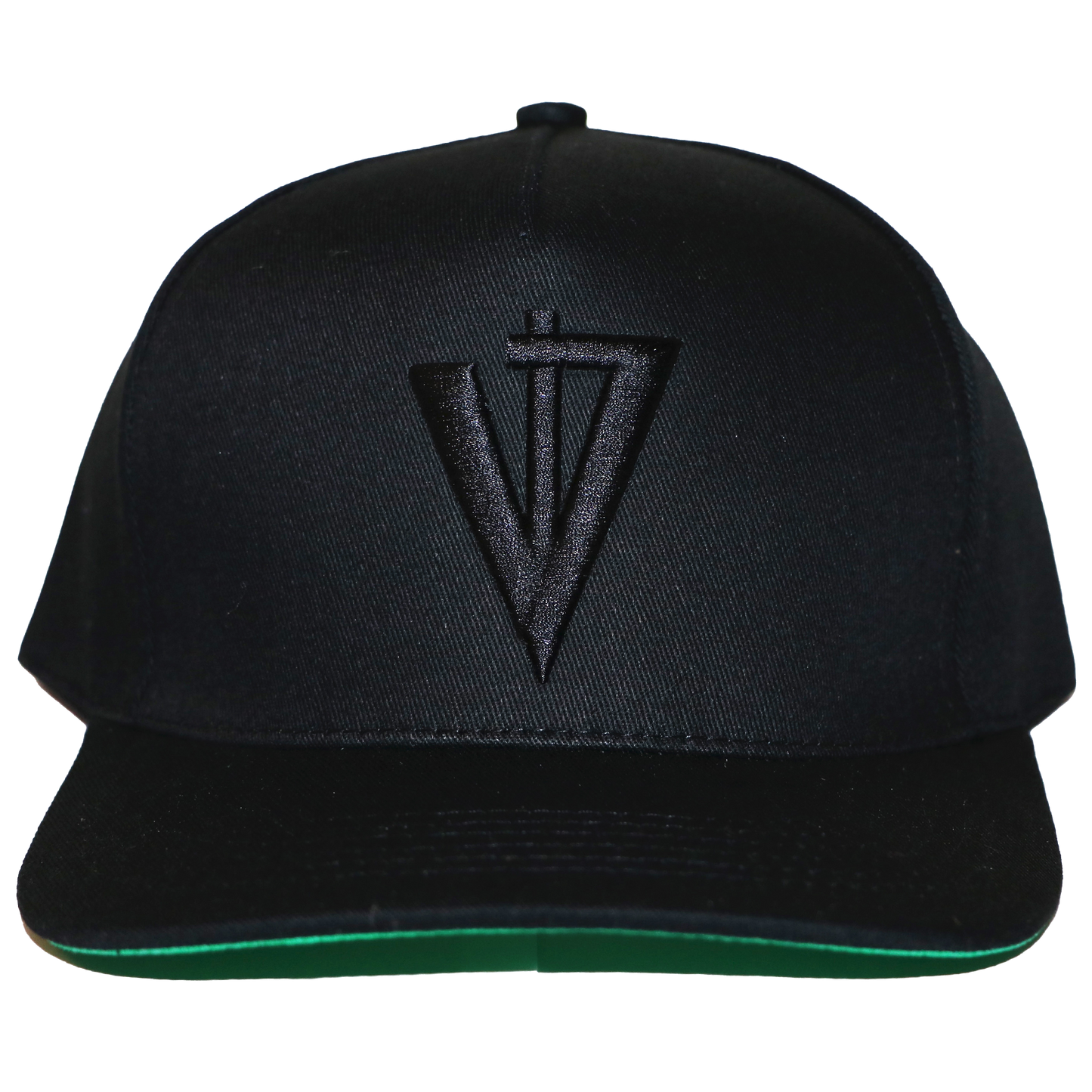Unisex V4 Trademark Black Snapback Hat