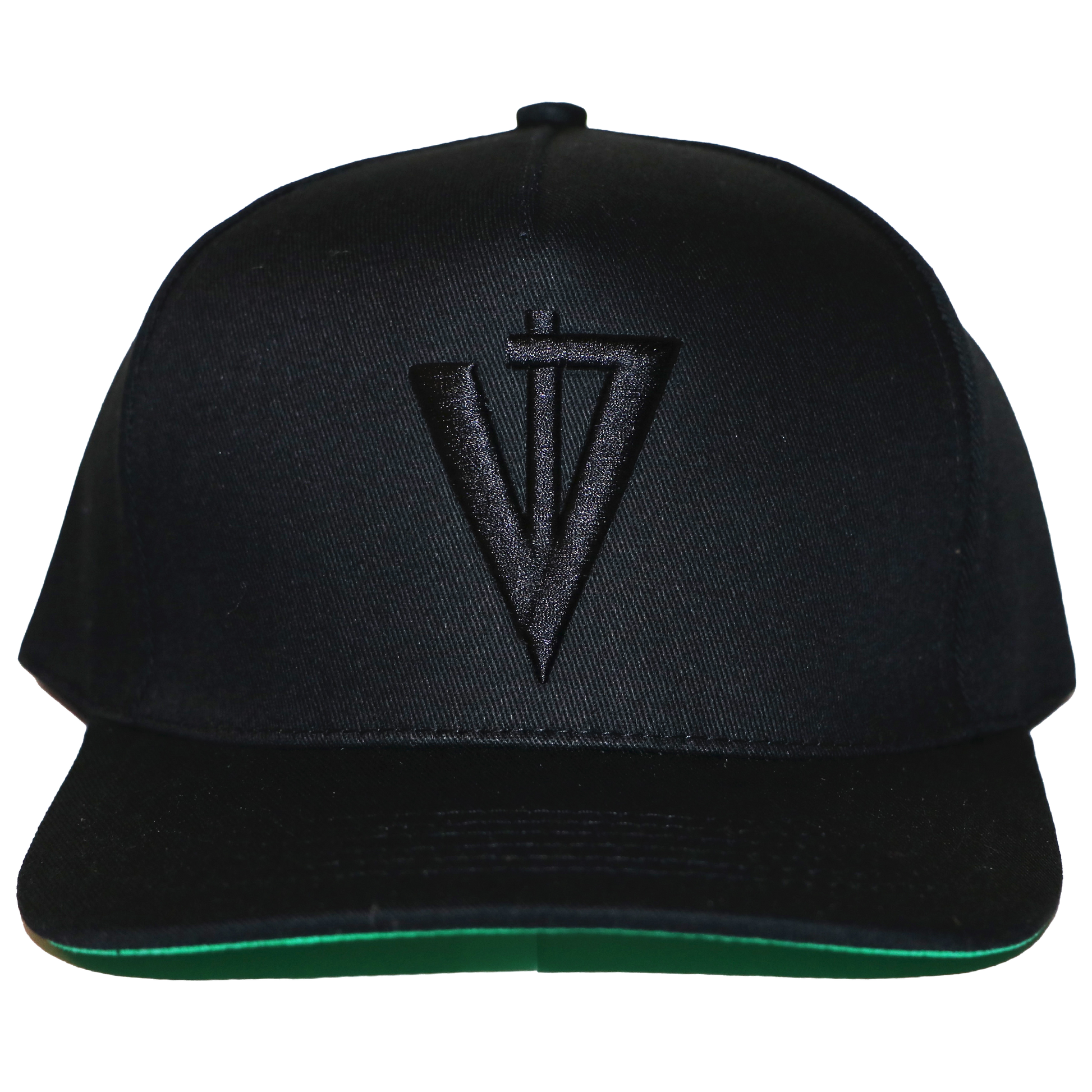 Unisex V4 Trademark Black Snapback Hat